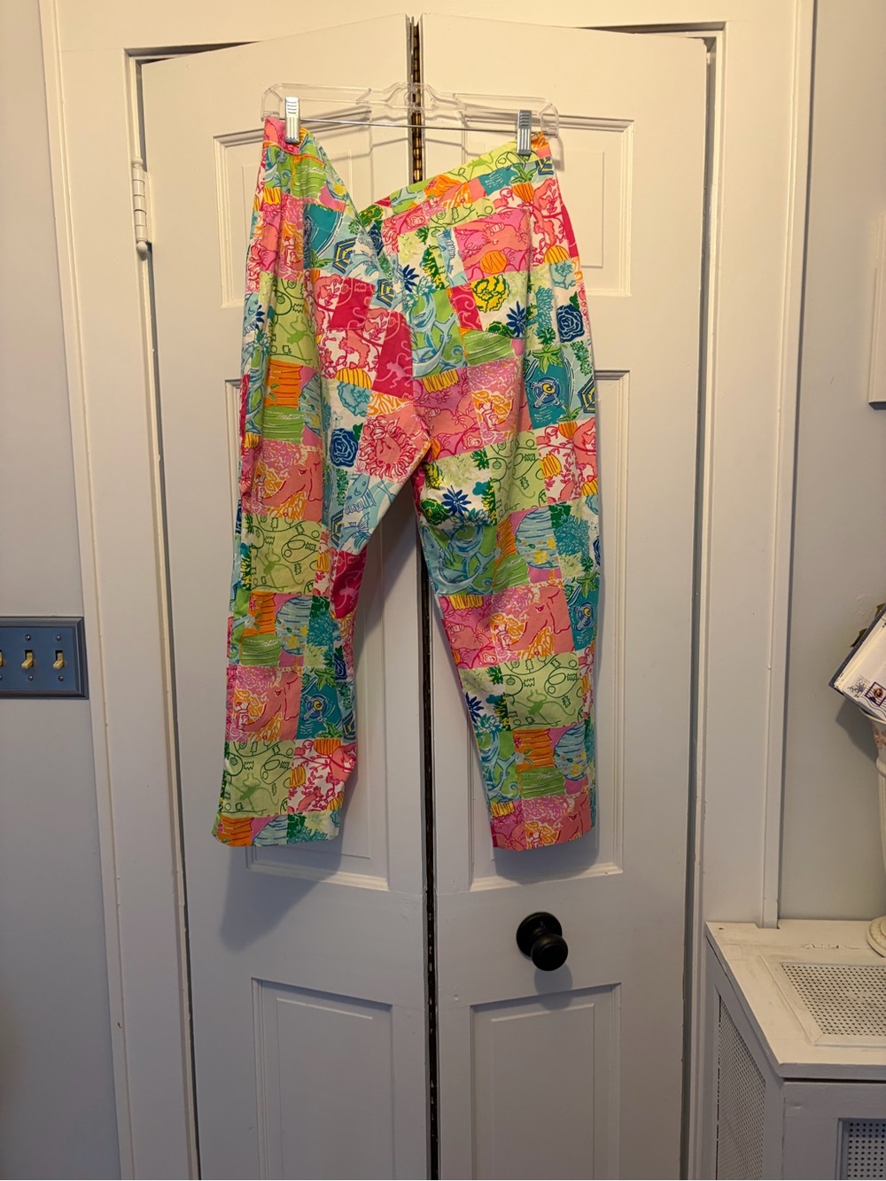 Lilly Pulitzer Womens Patchwork Capri Pants - Multi colored